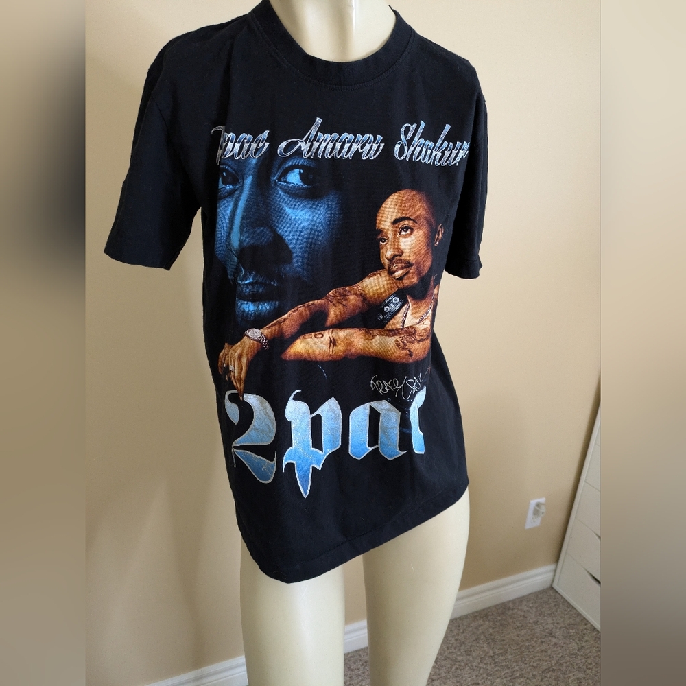 The Roxx Vintage Tupac Black Single Stitch 2pac Short Sleeve Mens Medium